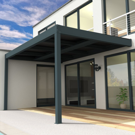 Pergola solaire photovoltaïque EnergySun 4,242x3,603 M - Gris INTERSUN - 1