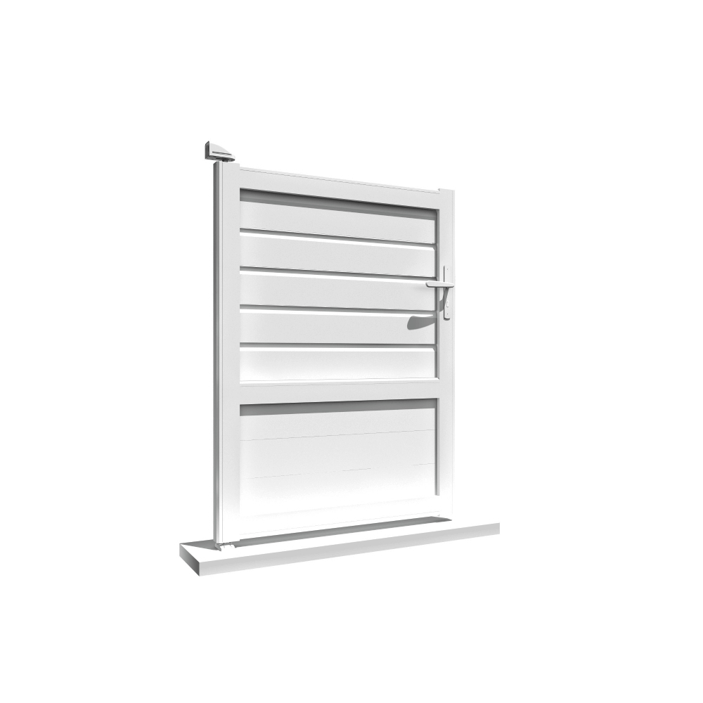 Portillon mixte L 1000 x H 1469 mm – Blanc satiné RAL9010