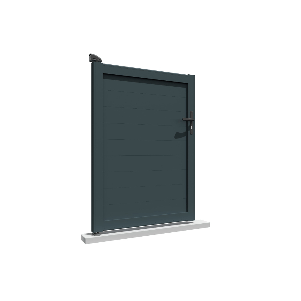 Portillon plein L 1000 x H 1414 mm – Gris anthracite structuré RAL7016ST