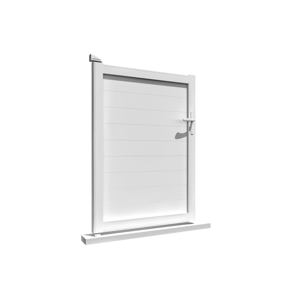 Portillon plein L 1000 x H 1414 mm – Blanc satiné RAL9010