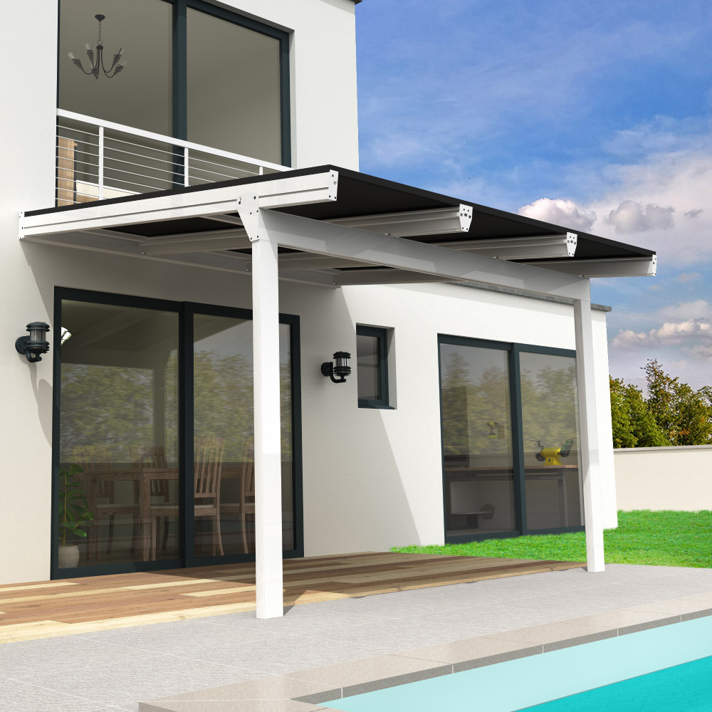 Pergola solaire photovoltaïque Cornaline 5,240x3,560 M - Blanc